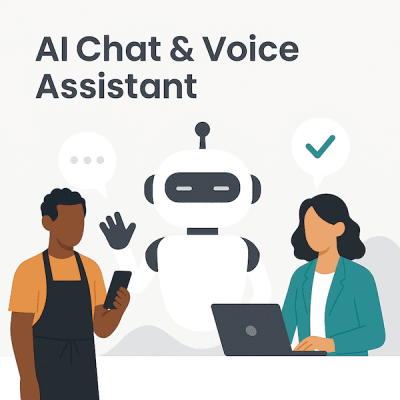 AI chatbot and voice assistant for small business automation